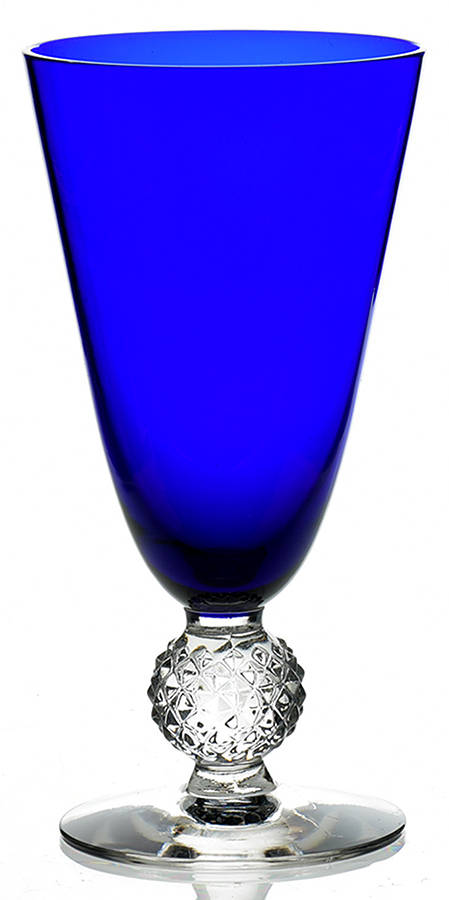 Golf Ball Cobalt Blue (Ritz Blue) Juice Glass by Morgantown-1