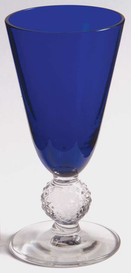 Golf Ball Cobalt Blue (Ritz Blue) 2 1/2 Oz Footed Tumbler by Morgantown-1