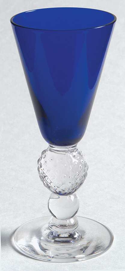 Golf Ball Cobalt Blue (Ritz Blue) Sherry Glass by Morgantown-1