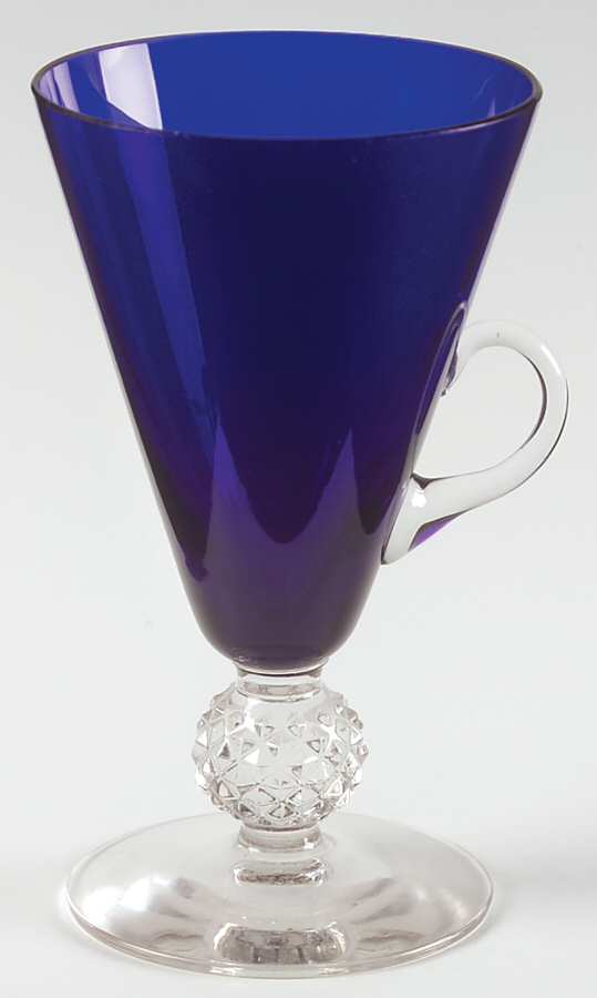Golf Ball Cobalt Blue (Ritz Blue) 4 Oz Footed Handled Tumbler by Morgantown-1