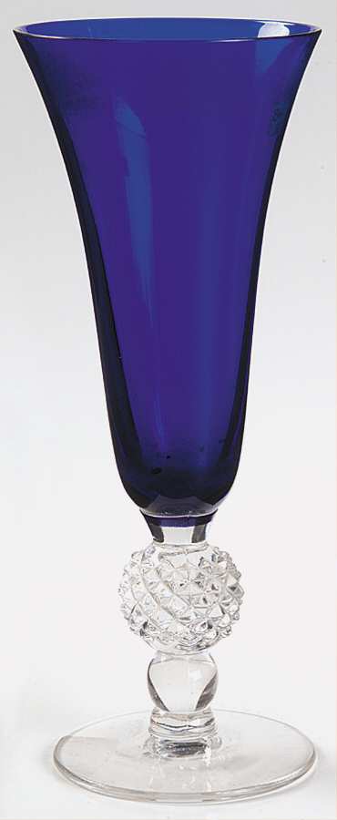 Golf Ball Cobalt Blue (Ritz Blue) 8" Flared Vase by Morgantown-1
