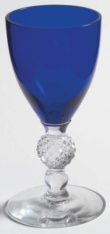 Golf Ball Cobalt Blue (Ritz Blue) Cordial Glass by Morgantown-1