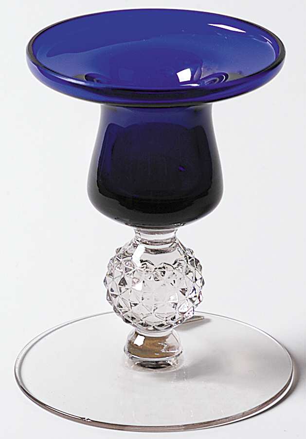 Golf Ball Cobalt Blue (Ritz Blue) Jacobi Candlestick by Morgantown-1