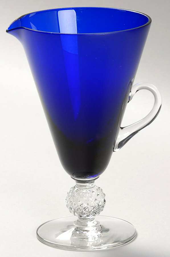 Golf Ball Cobalt Blue (Ritz Blue) Footed Creamer by Morgantown-1