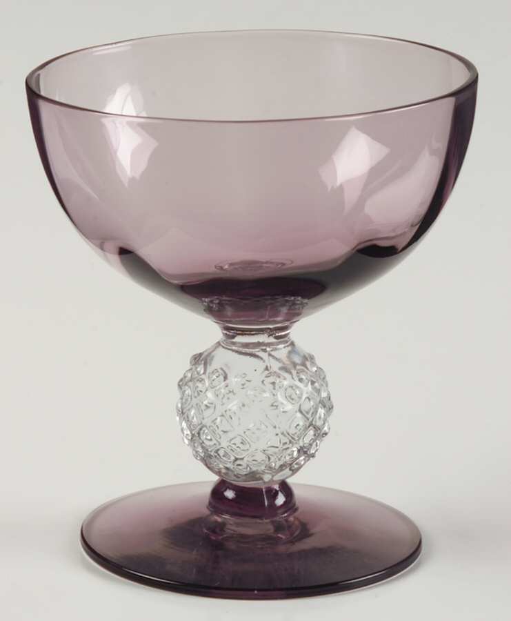 Golf Ball Amethyst (Bowl Foot) Optic Low Sherbet by Morgantown-1