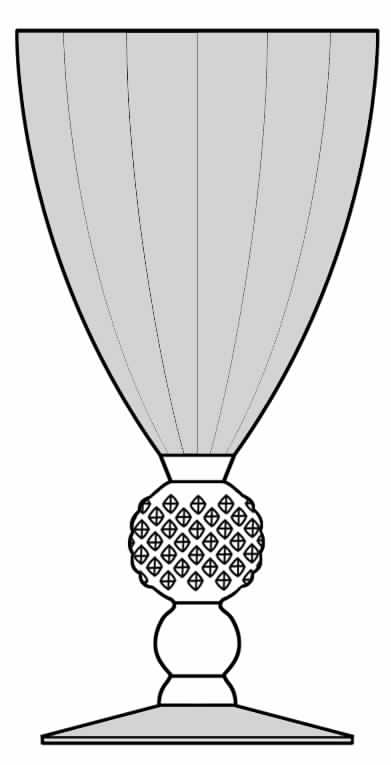 Golf Ball Smoke (Optic) Water Goblet by Morgantown-1