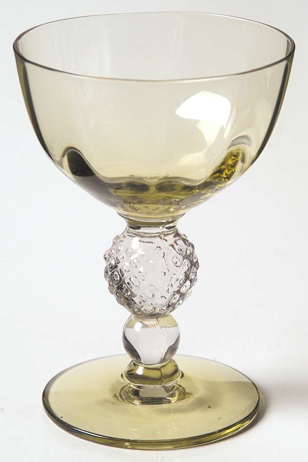 Golf Ball Topaz Bowl and Foot (Optic) Liquor Cocktail by Morgantown-1