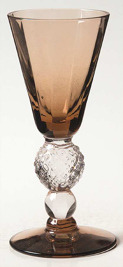 Golf Ball Caramel (Bowl Foot Optic) Sherry Glass by Morgantown-1