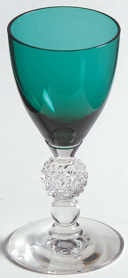 Golf Ball Stiegel Green Cordial Glass by Morgantown-1