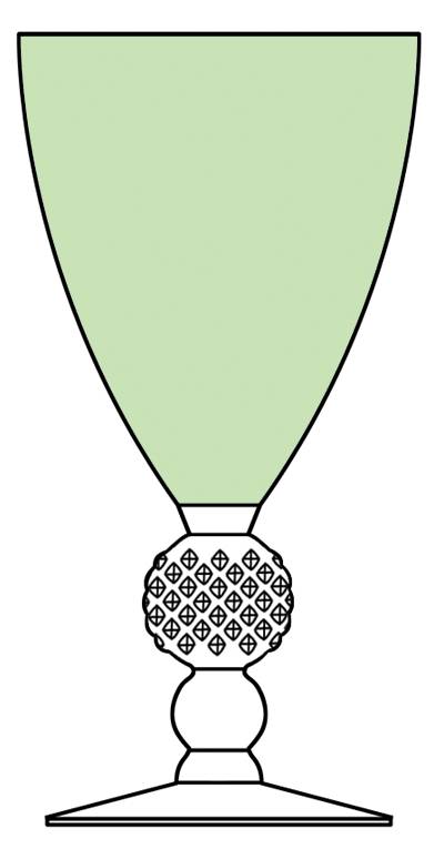 Golf Ball Light Green Water Goblet by Morgantown-1