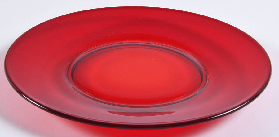 Golf Ball Ruby Luncheon Plate by Morgantown-1