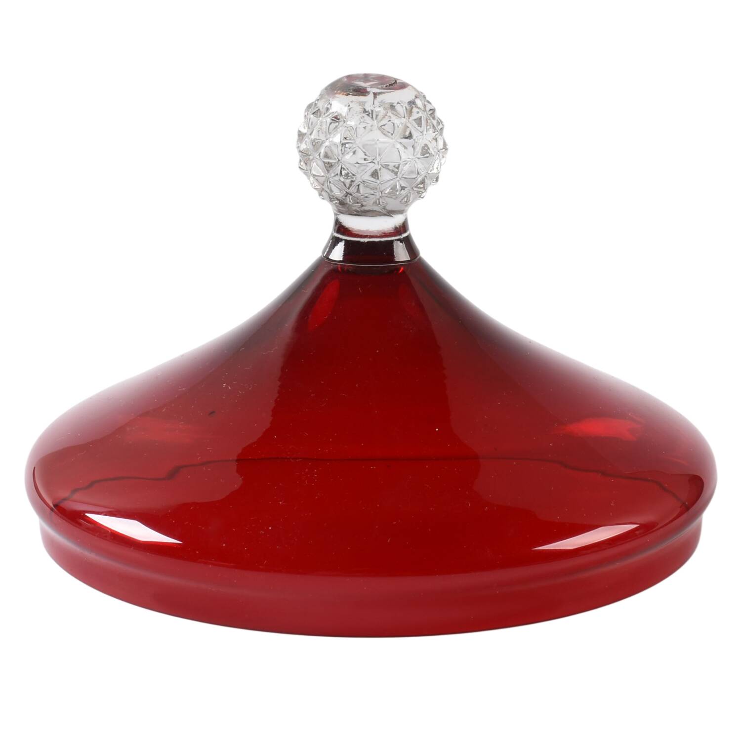 Golf Ball Ruby Lid for Compote by Morgantown-1