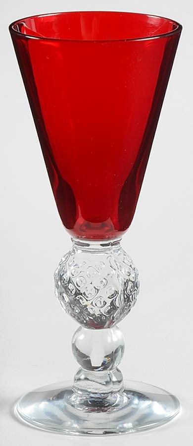 Golf Ball Ruby Sherry Glass by Morgantown-1