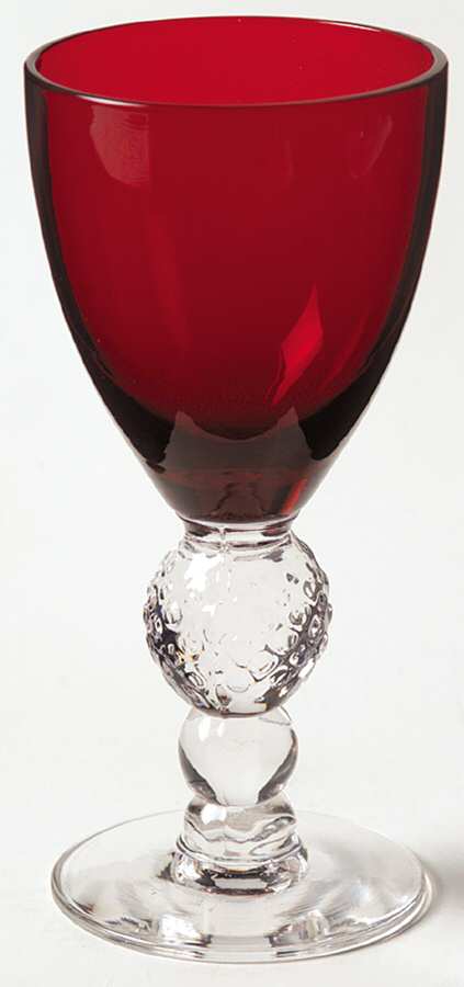 Golf Ball Ruby Wine Glass by Morgantown-1