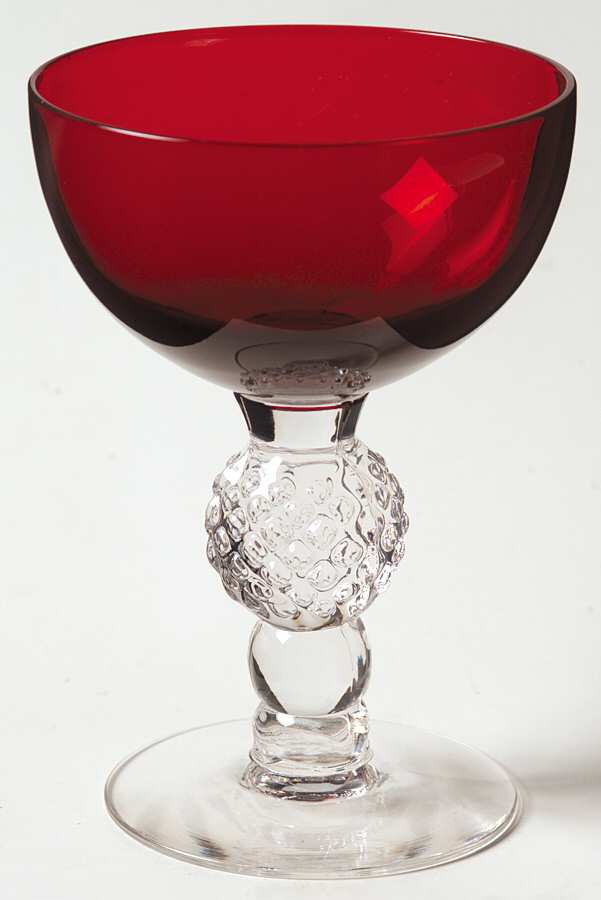 Golf Ball Ruby Champagne/Tall Sherbet by Morgantown-1