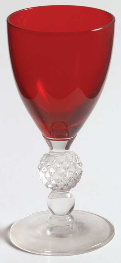Golf Ball Ruby Cordial Glass by Morgantown-1