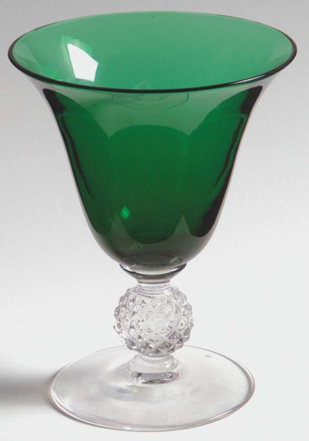 Golf Ball Venetian Green (Emerald) Oyster or Fruit Cocktail by Morgantown-1