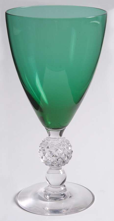 Golf Ball Venetian Green (Emerald) Water Goblet by Morgantown-1