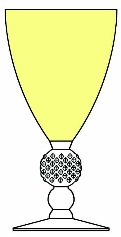 Golf Ball Yellow Water Goblet by Morgantown-1