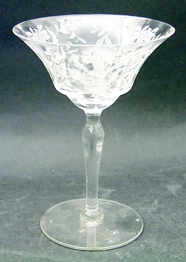 Lace Bouquet Champagne/Tall Sherbet by Morgantown-1