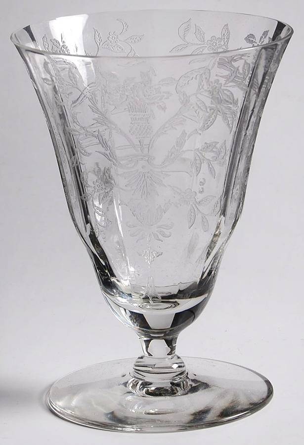 Lace Bouquet Footed Tumbler by Morgantown-1