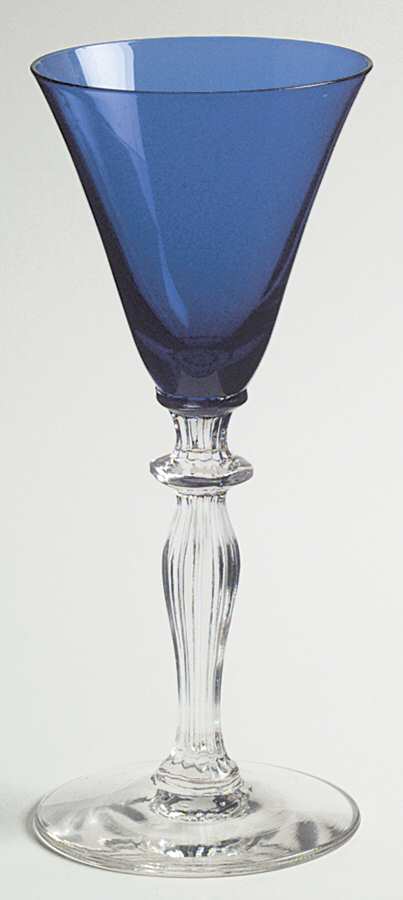 Monroe Cobalt Blue Wine Glass by Morgantown-1