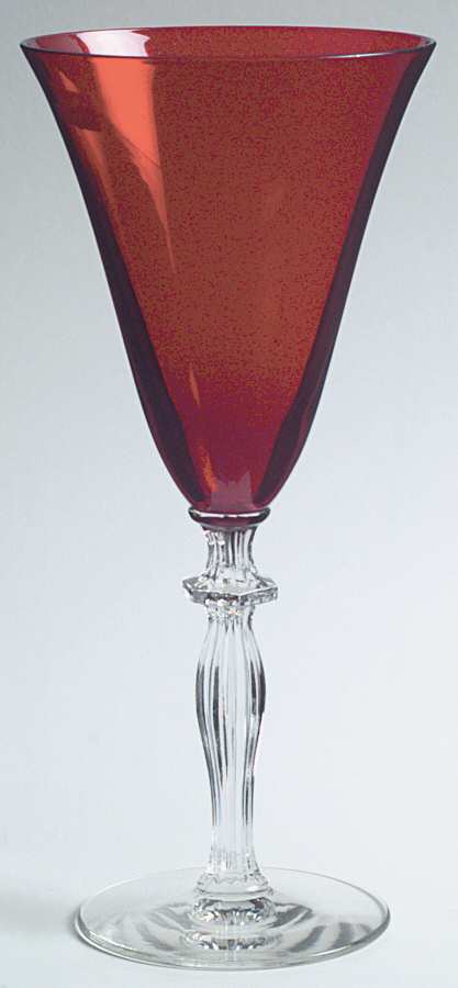 Monroe Red Water Goblet by Morgantown-1