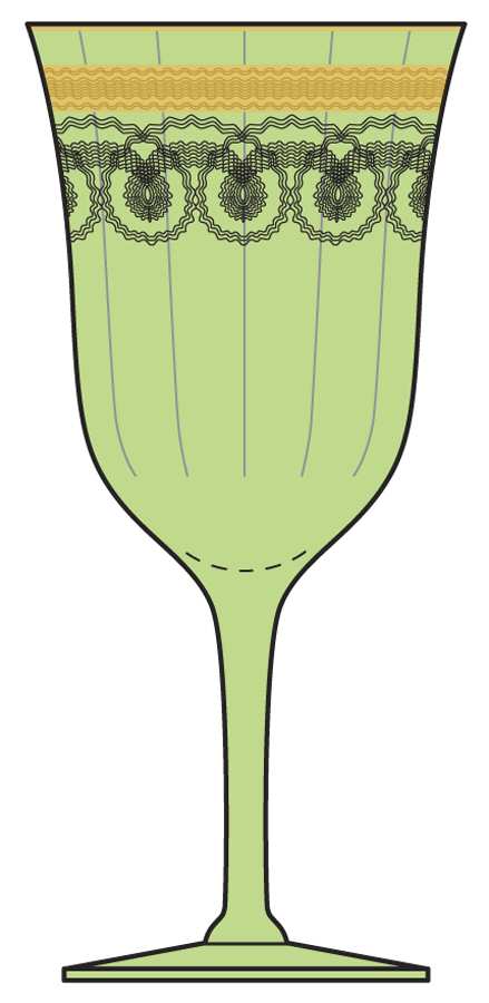 Morgana Green Water Goblet by Morgantown-1