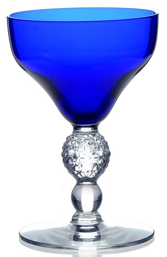 Old English Cobalt Blue (Golf Ball Stem) Liquor Cocktail by Morgantown-1