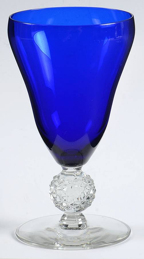 Old English Cobalt Blue (Golf Ball Stem) Iced Tea by Morgantown-1