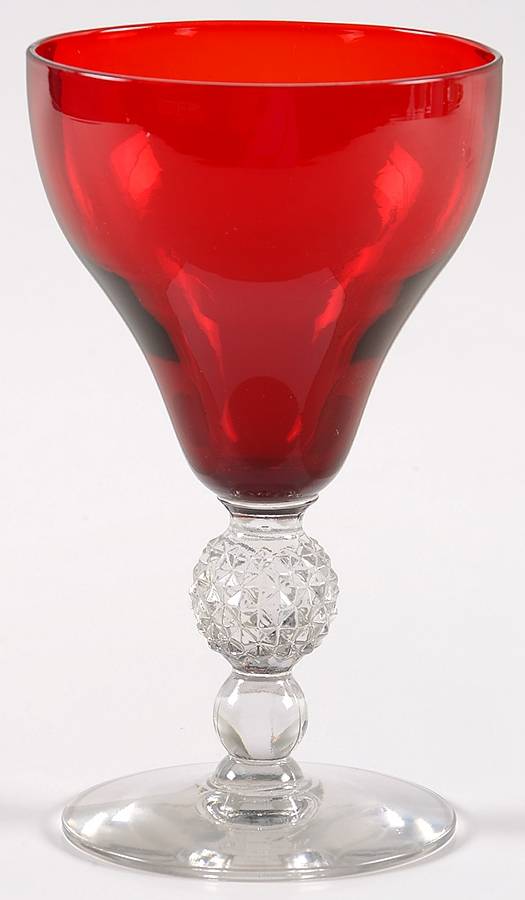 Old English Ruby (Golf Ball Stem) Claret Wine by Morgantown-1