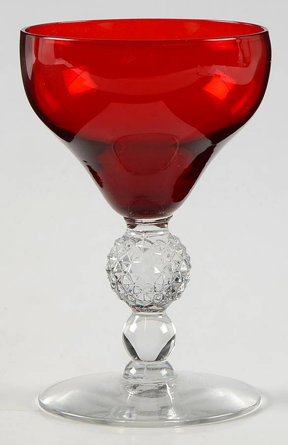 Old English Ruby (Golf Ball Stem) Liquor Cocktail by Morgantown-1