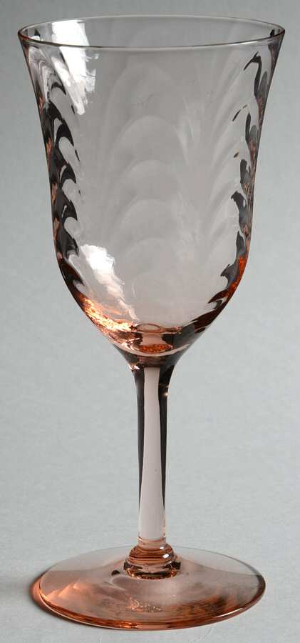 Palm Optic Pink (Stem 7577) Water Goblet by Morgantown-1