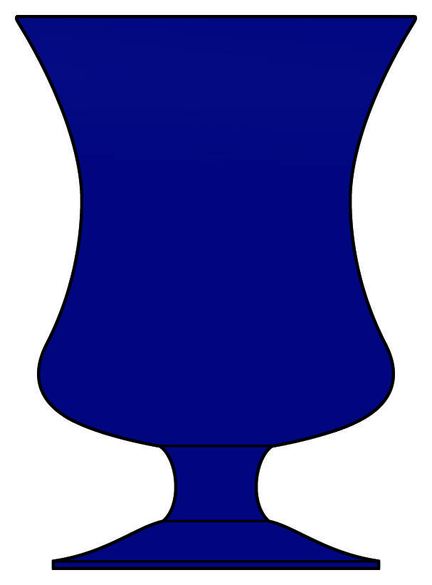Patriot Cobalt Blue Water Goblet by Morgantown-1