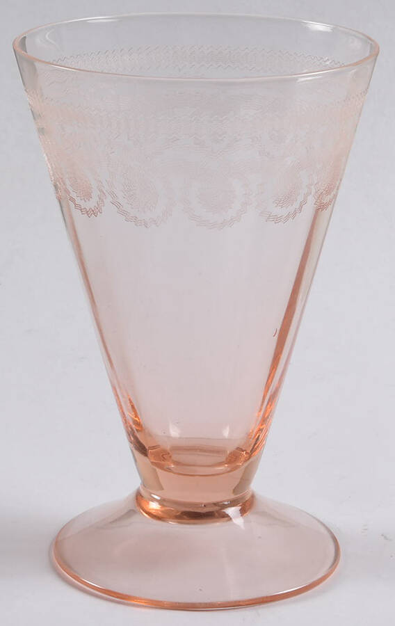 Primrose Lane Pink 10 Oz Footed Tumbler by Morgantown-1