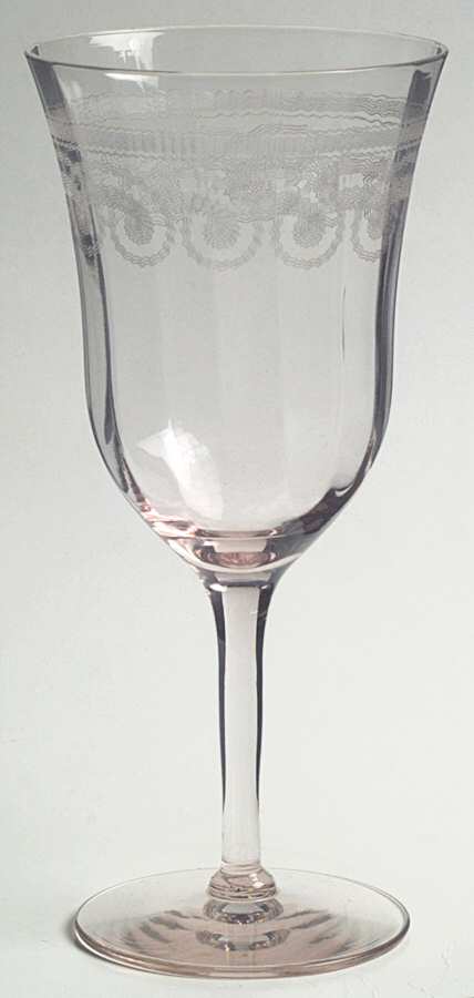 Primrose Lane Pink Water Goblet by Morgantown-1
