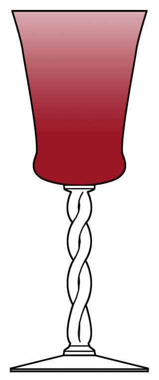 Queen Ann Ruby Water Goblet by Morgantown-1