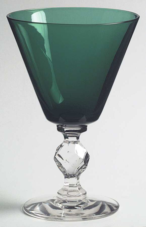 Roanoke Steigel Green Water Goblet by Morgantown-1
