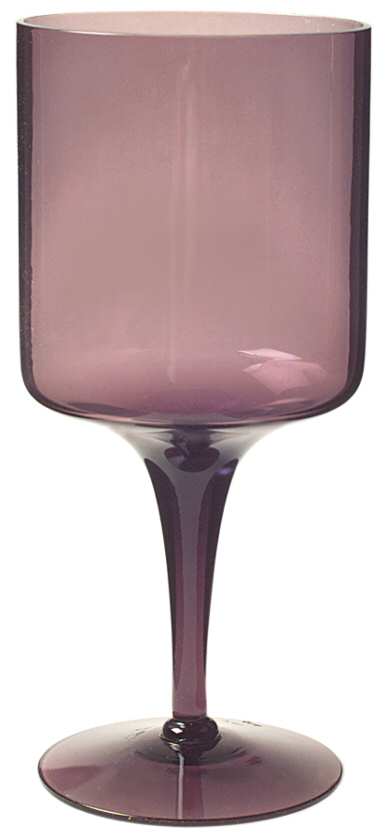 Sculpture Plum Water Goblet by Morgantown-1