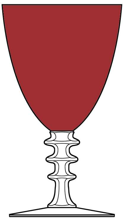 Sextette Ruby Water Goblet by Morgantown-1