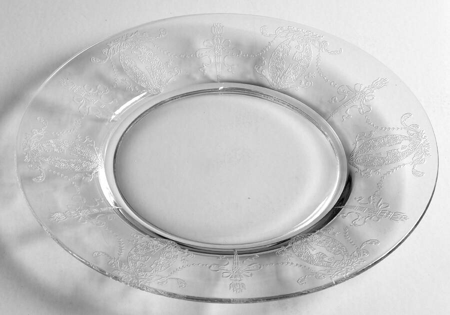 Sunrise Medallion Clear (Stem 7630) Luncheon Plate by Morgantown-1