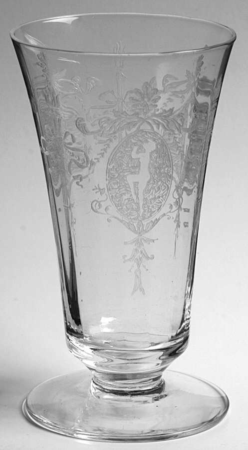 Sunrise Medallion Clear (Stem 7630) Footed Tumbler by Morgantown-1