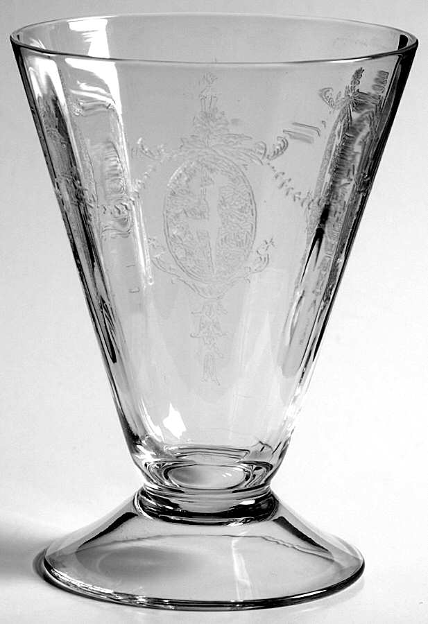 Sunrise Medallion Clear (Stem 7630) Footed Tumbler by Morgantown-1