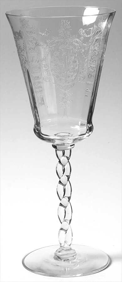 Sunrise Medallion Clear (Stem 7664) Water Goblet by Morgantown-1