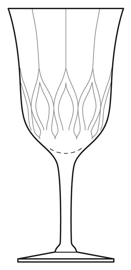 Venus Tulip Optic (Clear) Water Goblet by Morgantown-1