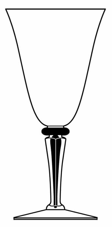 Athena Black Clear (Stem 7606 1-2) Water Goblet by Morgantown-1