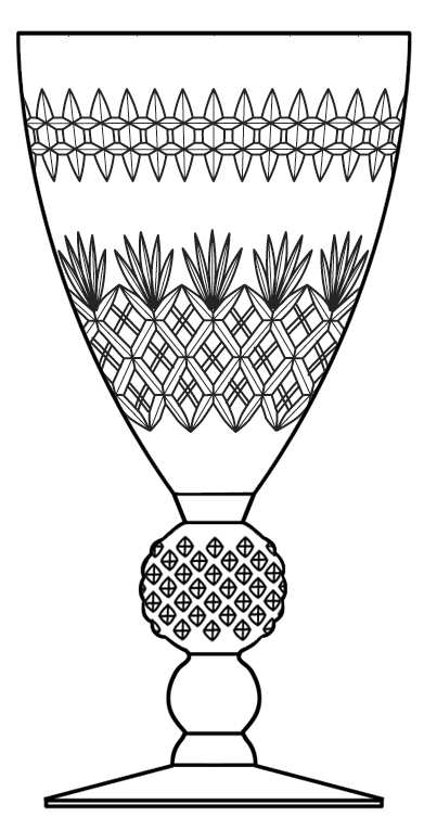 Chateau Water Goblet by Morgantown-1