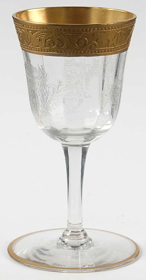 Biscayne Gold Encrusted (Stem 7810) Wine Glass by Morgantown-1