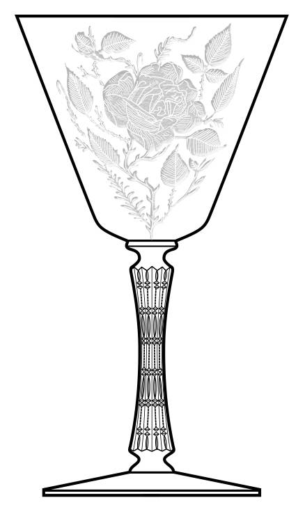 American Beauty Clear (Stem 7660) Water Goblet by Morgantown-1
