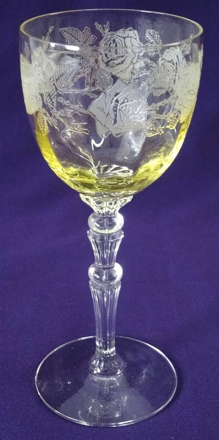 Rosalie Topaz Wine Glass by Morgantown-1